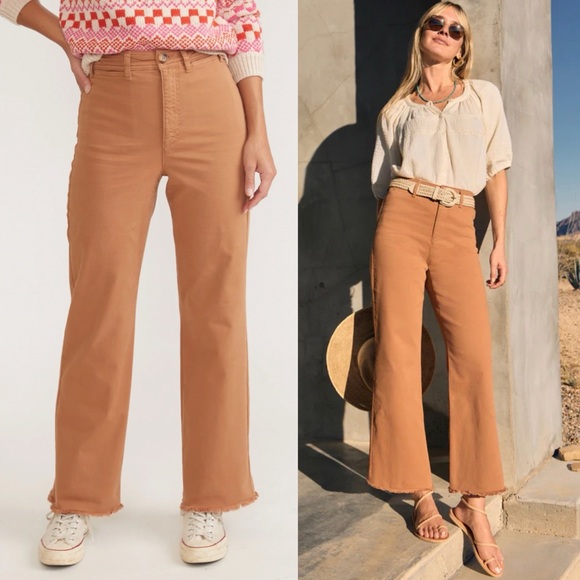 Marine Layer Pants - NWT Marine Layer Bridget Full Length Raw Edge Fray Pants